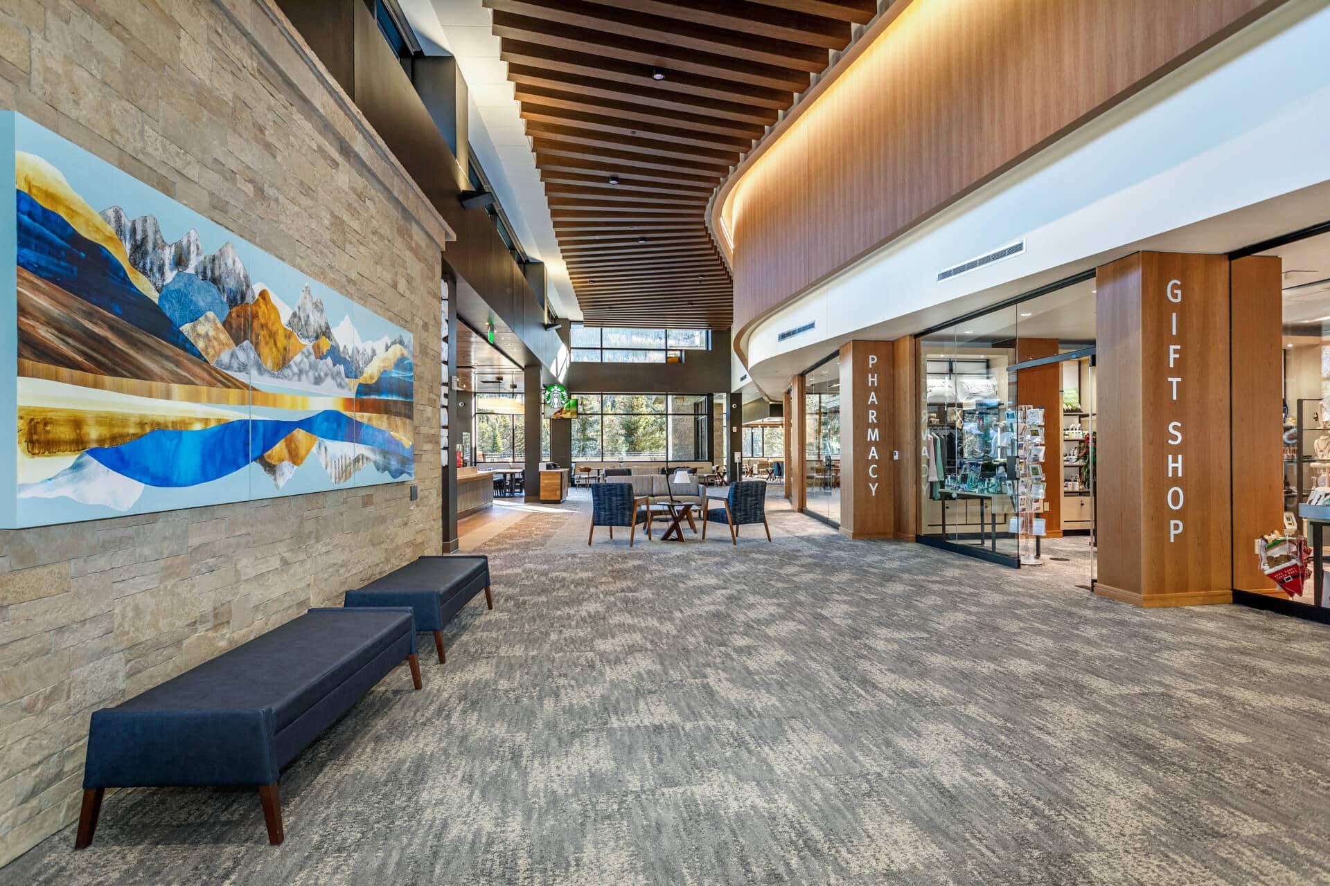 Inside Vail Health, one of the cleanest hospitals. 