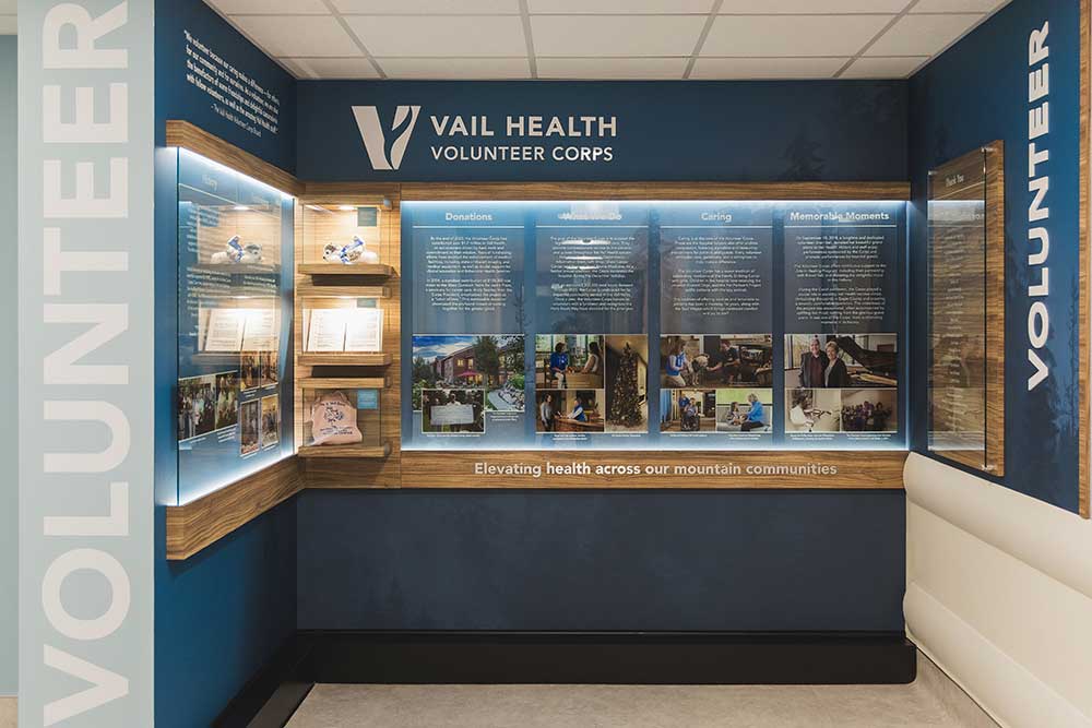 Vail Health Volunteer Corps display