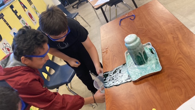 Students participate in STEM (science, technology, engineering, and math) learning exercises thanks to funding.